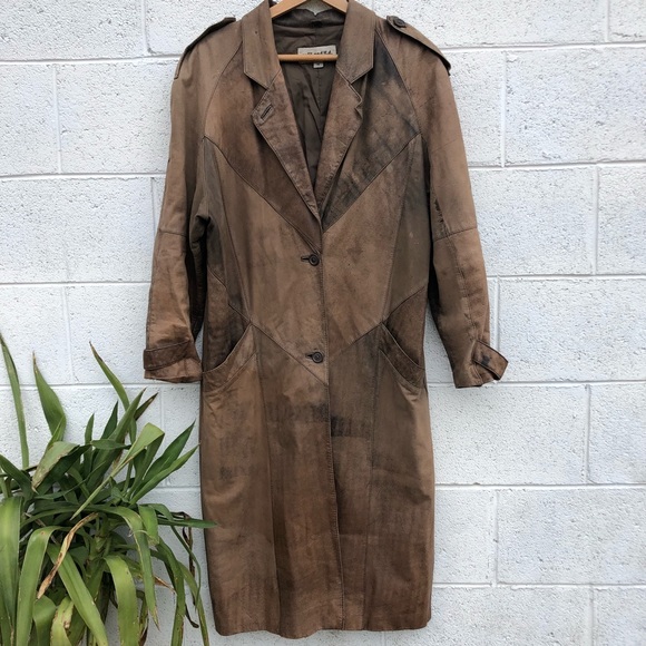 distressed trench coat
